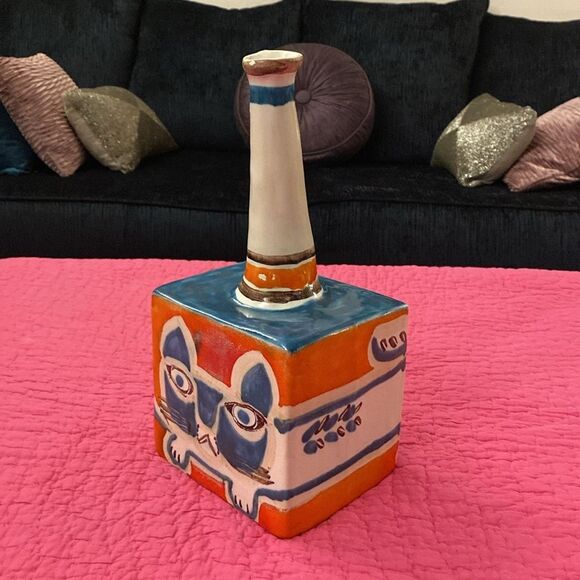 Desimone Colorful Ceramic “ Cat”Vase - Picture 8 of 12